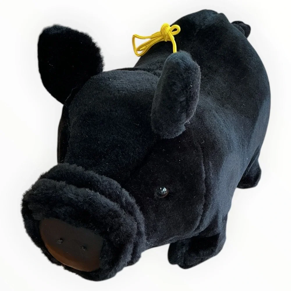 Wiggly‎ The Pot Belly Piggly Black Walking Pig Toy with Box Vintage